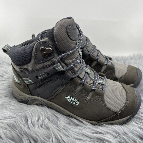 Keen Shoes - KEEN Women's Steens Mid Height Leather Waterproof Hiking Boots Gray Size 6 NEW